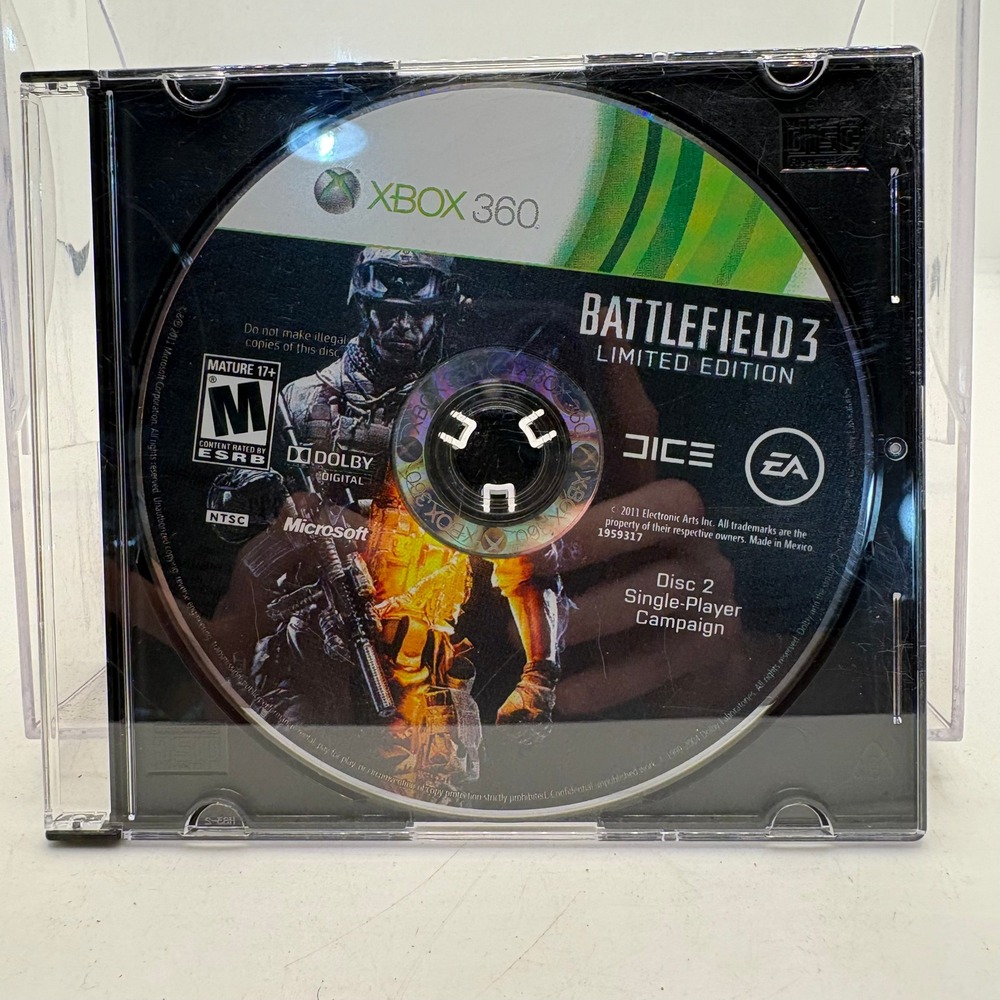 Battlefield 3 Limited Edition Xbox 360 Disc 2 Single-Player Campaign Only